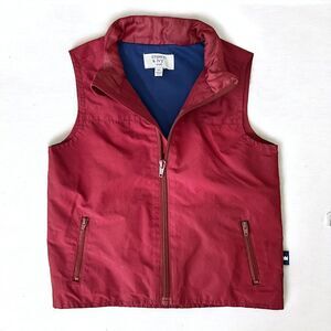Crown And Ivy Boys 3T Full Zip Red & Navy Blue Lightweight Pocket Vest